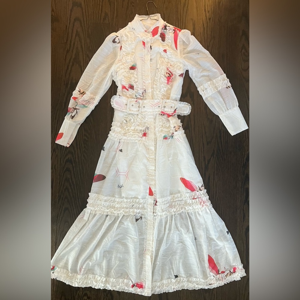 Long Sleeve Ruffle Lace Dress- never worn & perfect condition